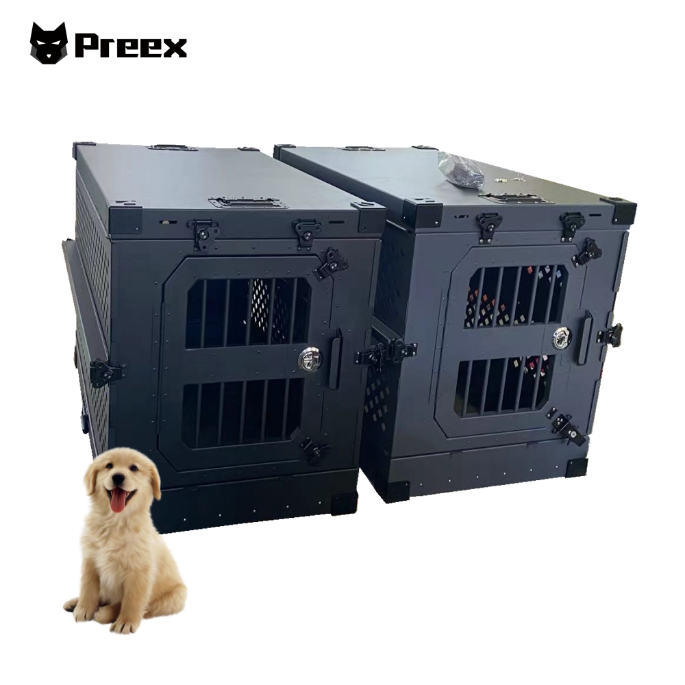 Preex Heavy Duty Aluminum Collapsible Dog Crate
